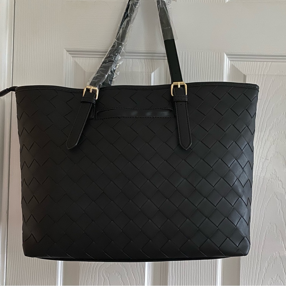 NWT London Fog Kylar Woven Tote - Picture 3 of 11